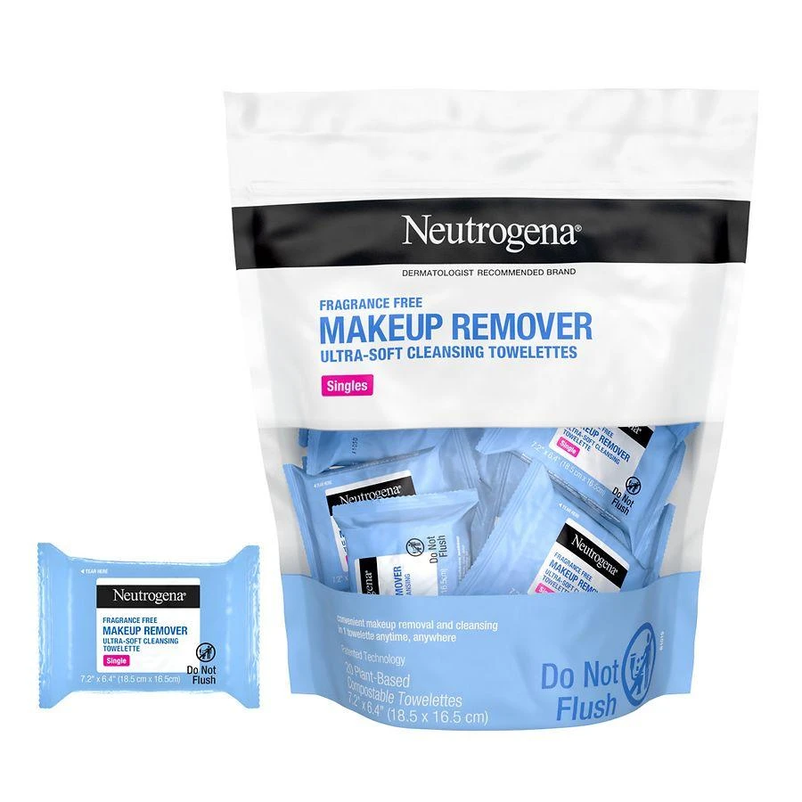 Neutrogena Makeup Remover Face Wipe Singles Fragrance-Free 6