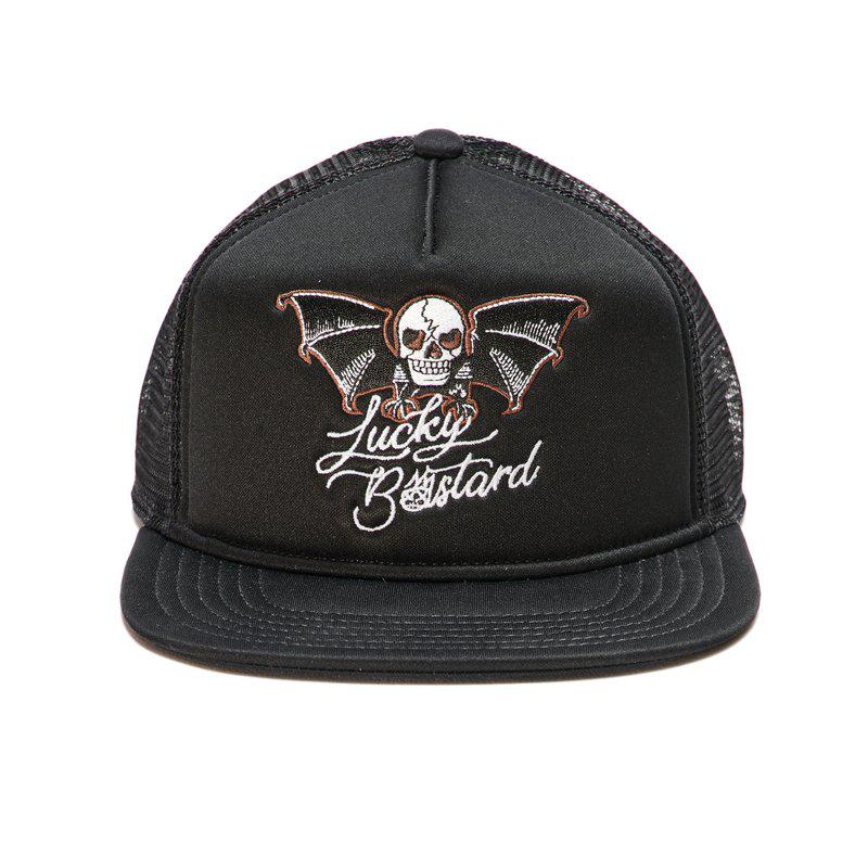 Cult Of Individuality Lucky Bastard Trucker Hat In Black ONE SIZE