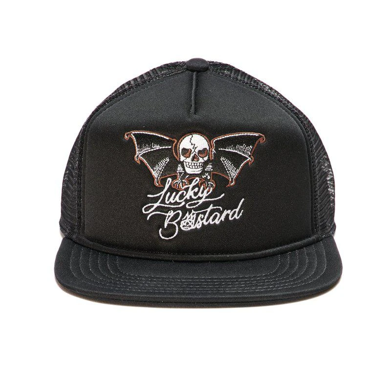 Cult Of Individuality Lucky Bastard Trucker Hat In Black ONE SIZE 1