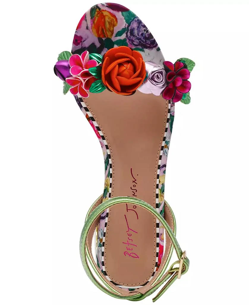 Betsey Johnson Women's Darcee Floral Two-Piece Dress Sandals 4