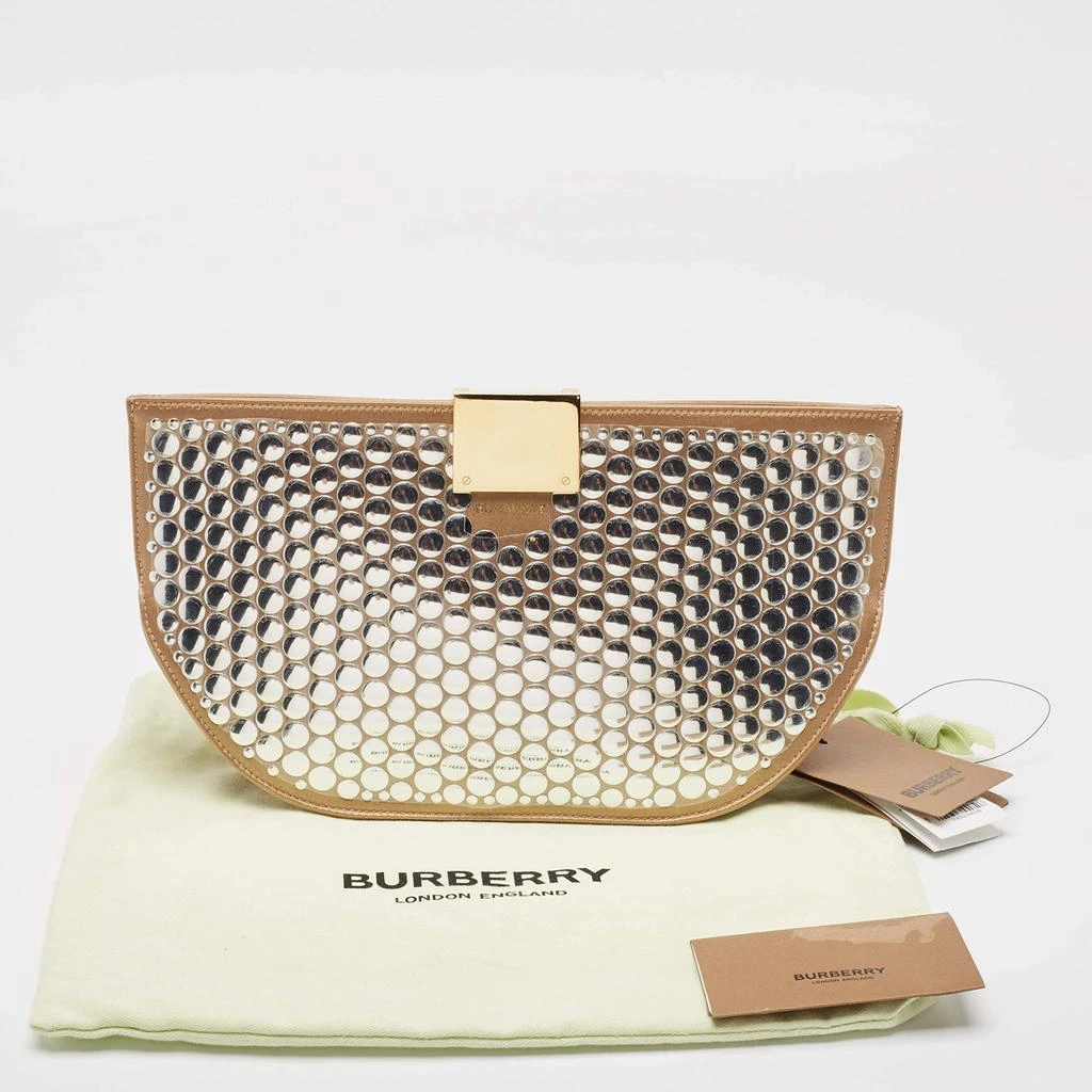 Burberry Burberry Beige Satin Studded Olympia Clutch 9