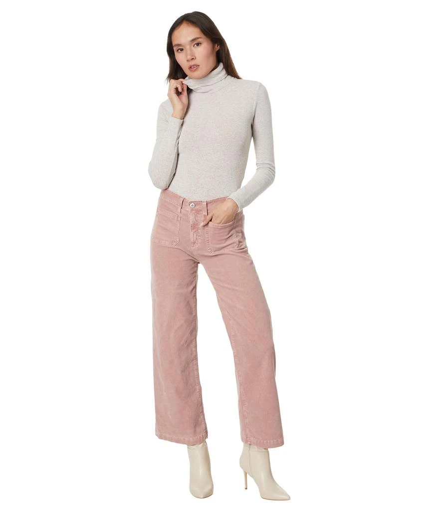 AG Jeans Kassie High-Rise Wide Leg Crop in Hi-White Rosy Blush 4