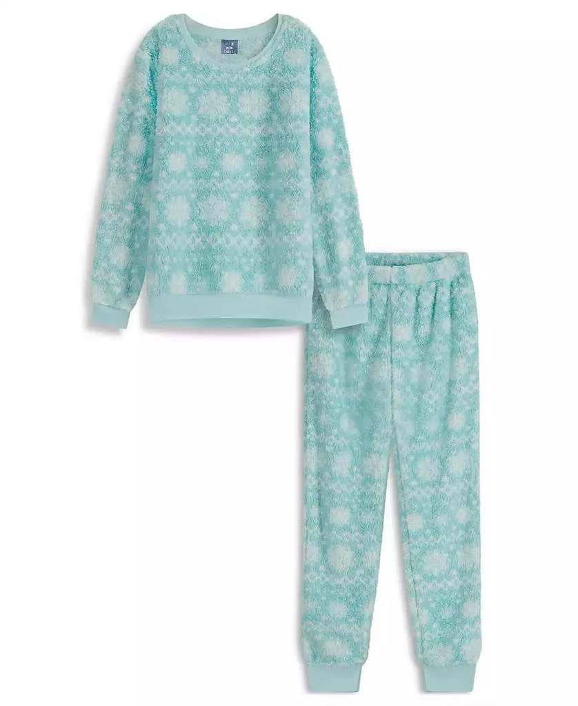 Max & Olivia Max and Olivia Girls Fair Isle Print Novelty Fleece 2 pc Pajama Set 1