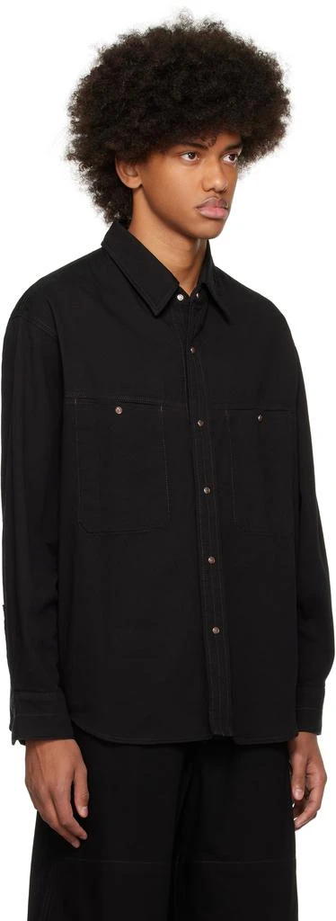 Lemaire Black Snaps Denim Shirt 4