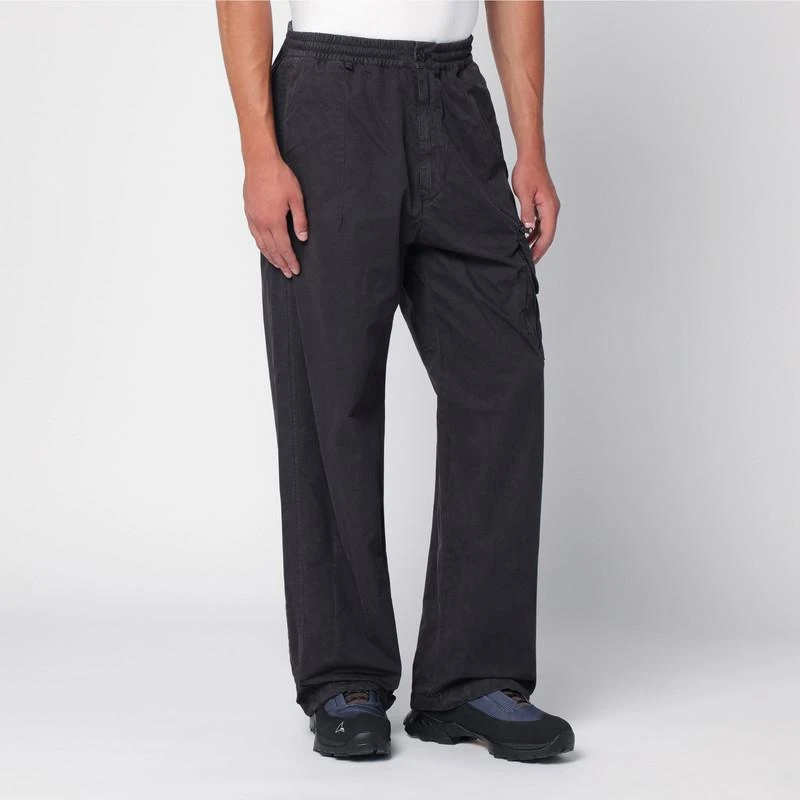 C.P. Company Black washed cotton cargo trousers 4