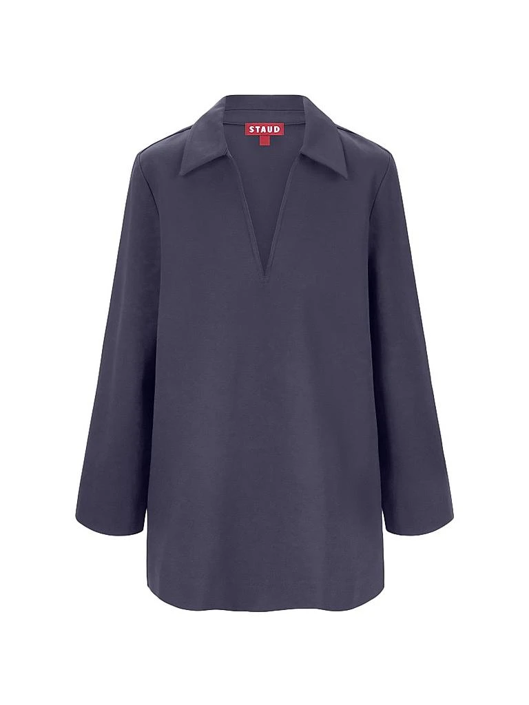 Staud Suzy V-Neck Collared Tunic 1
