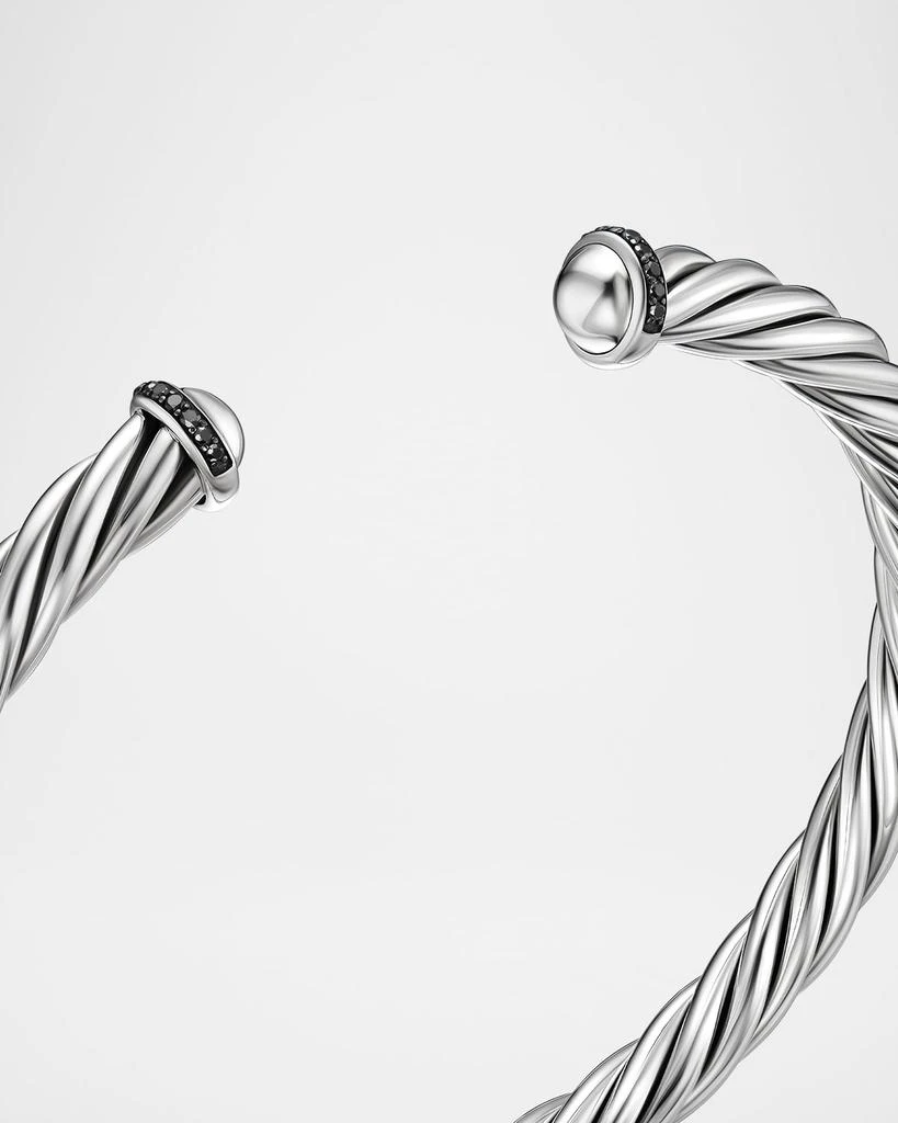 David Yurman Men's Cable Cuff Bracelet in Silver with Diamonds, 6mm 5