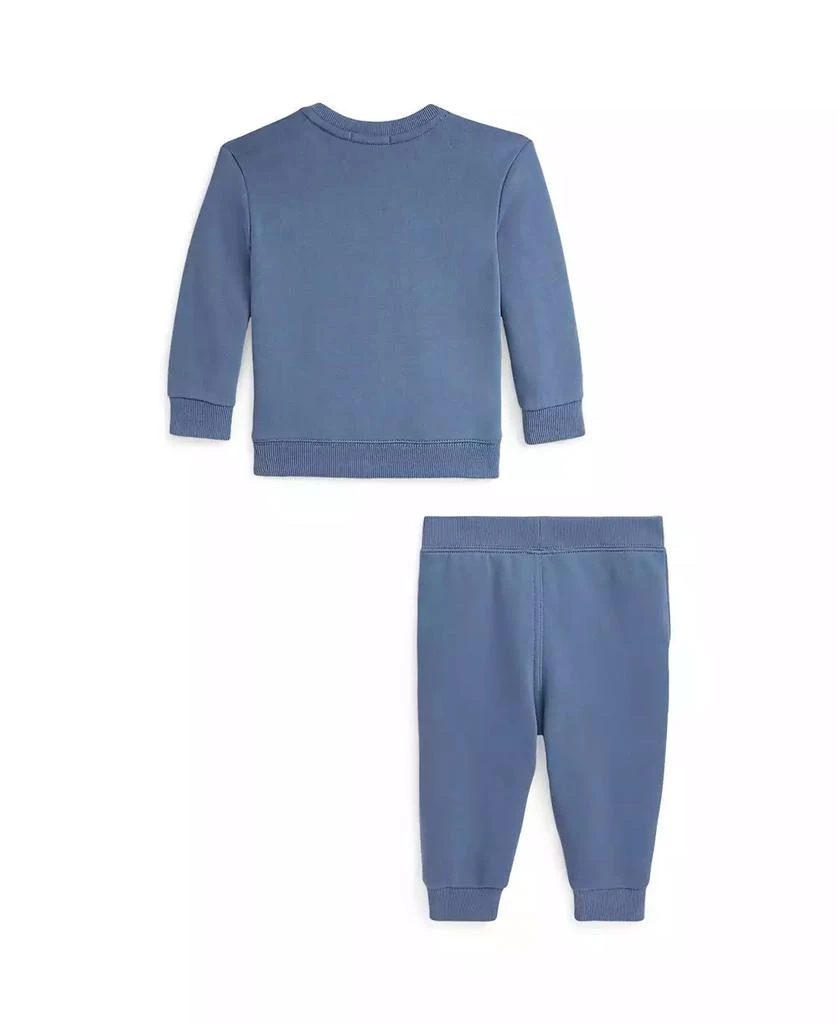 Ralph Lauren Baby Boys Waffle Trim Sweatshirt Jogger Pant Set 2