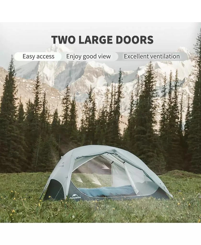 Naturehike Star River UL 2 Person Backpacking Tent, Double Layer Waterproof Two Person Tent, Lightweight Backpacking Cycling 2 Person Tent 6