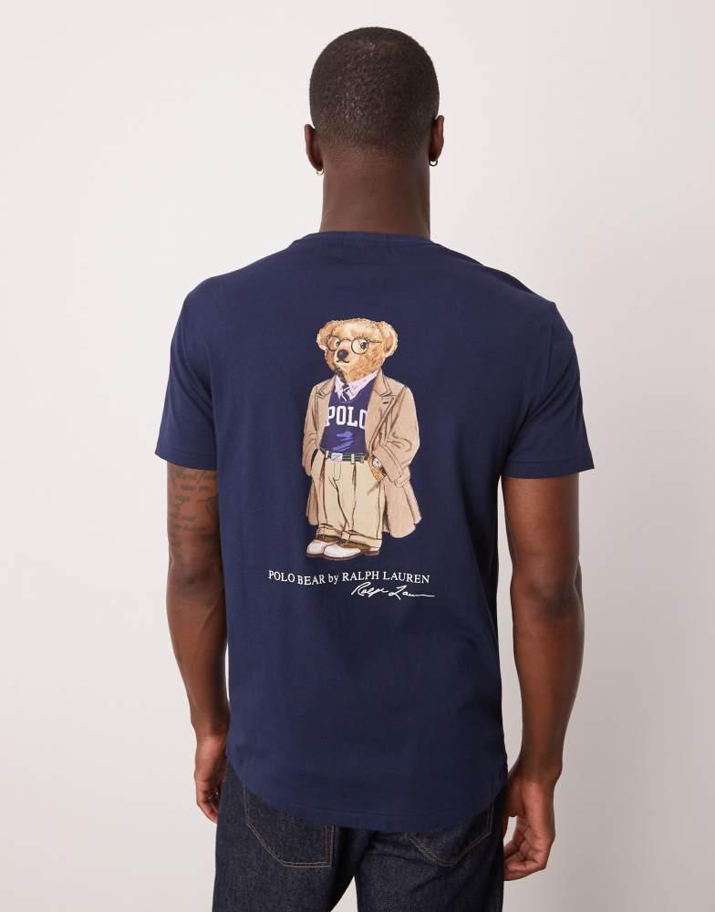 Shop Polo Ralph Lauren heritage bear back print t-shirt in