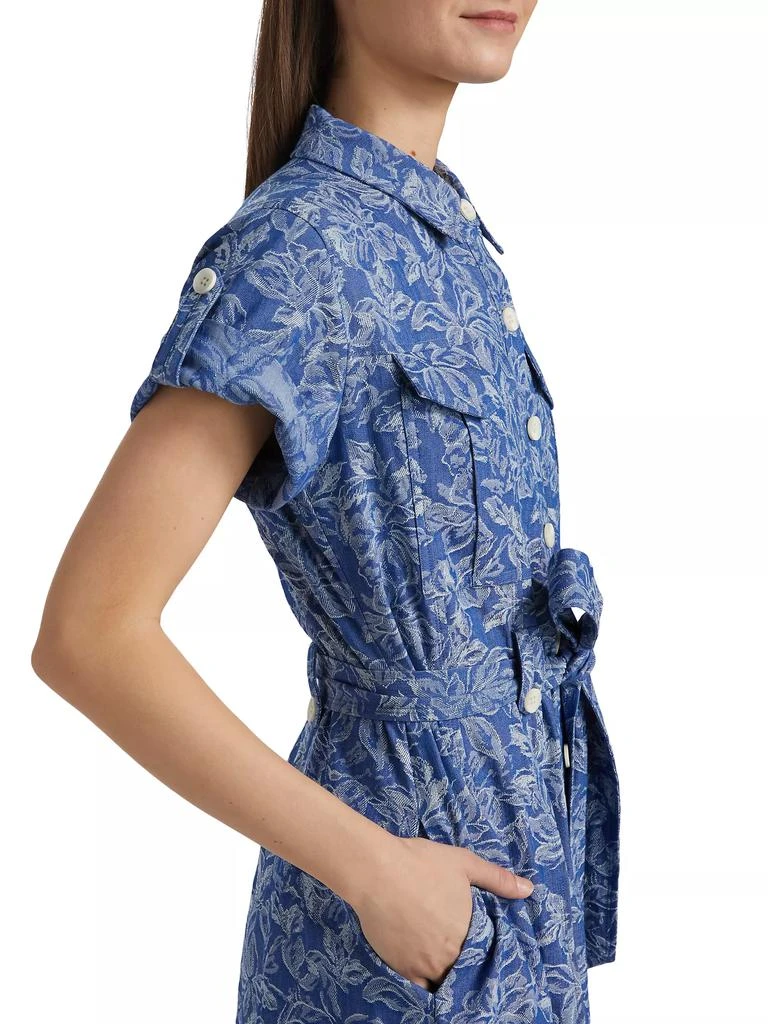 Derek Lam Gaelle Floral Belted Utility Dress 6