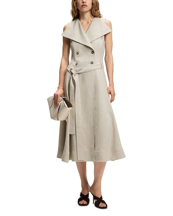 chinese dress ladies Boss Women's Pleated Midi Dress - White main image 0