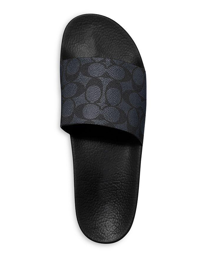 COACH Men's Signature Canvas Pool Slides