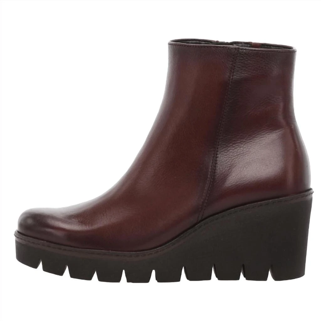 Gabor Chunky Ankle Boot In Merlot 2