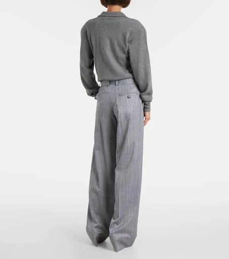 Stella McCartney Striped wool wide-leg pants 3