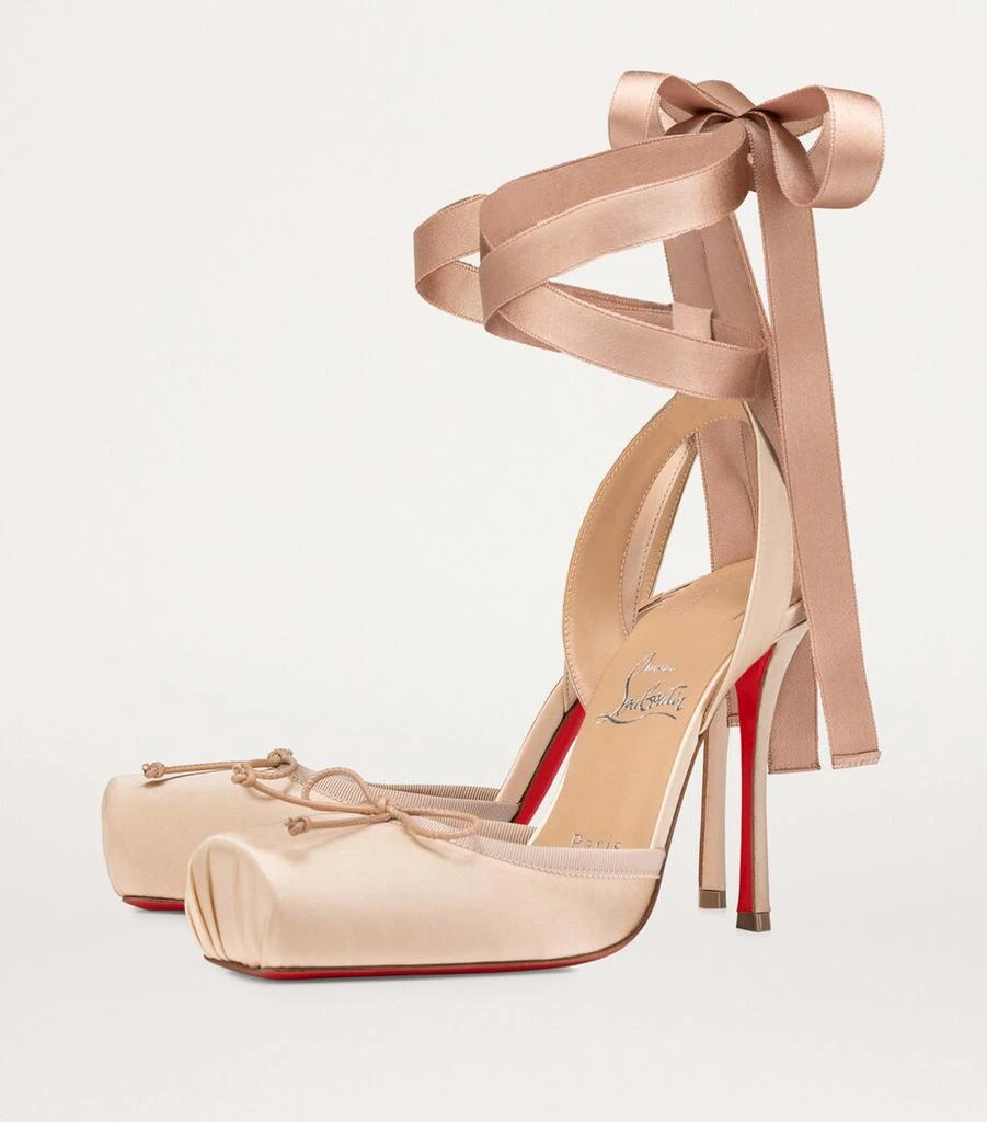 Christian Louboutin Cassia Satin Lace-Up Pumps 100 4