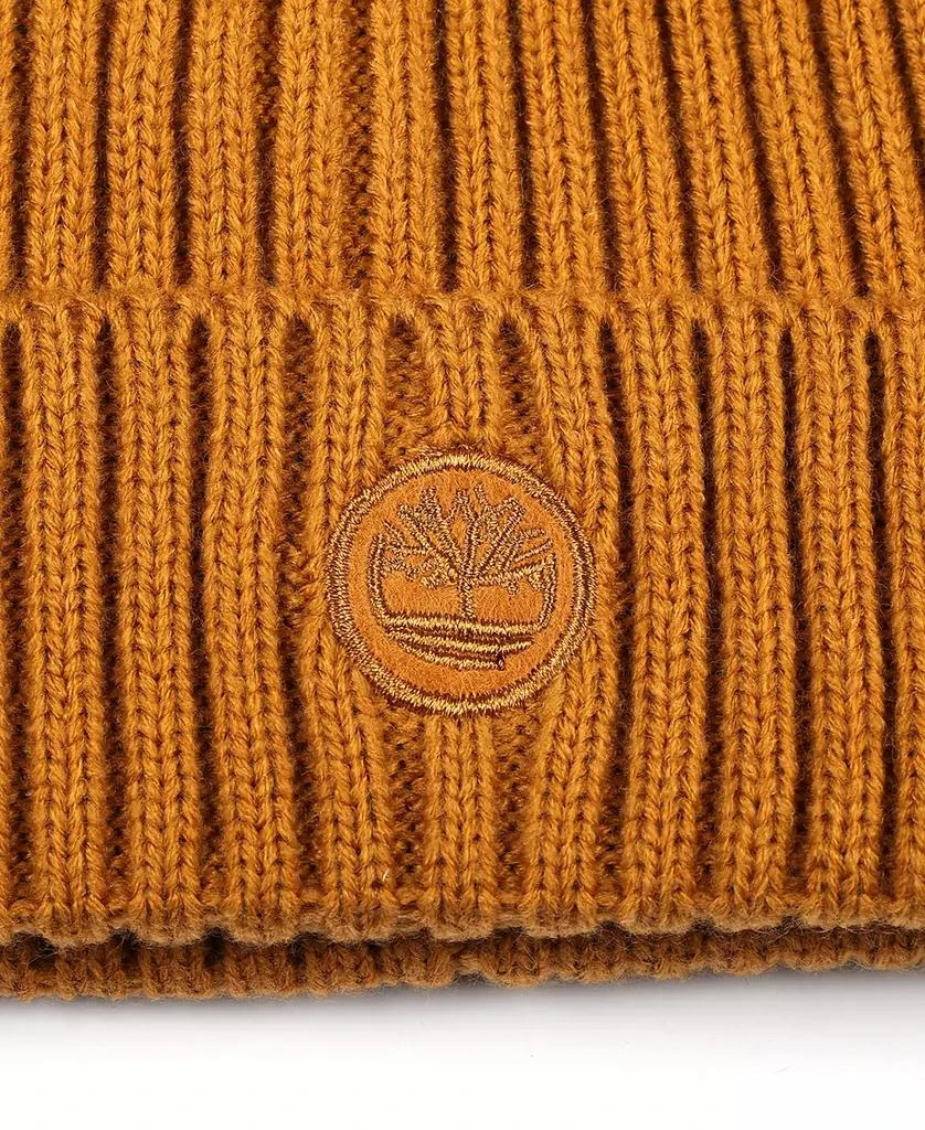 Timberland Men's Embroidered Logo Patch Ribbed Cuff Beanie 4