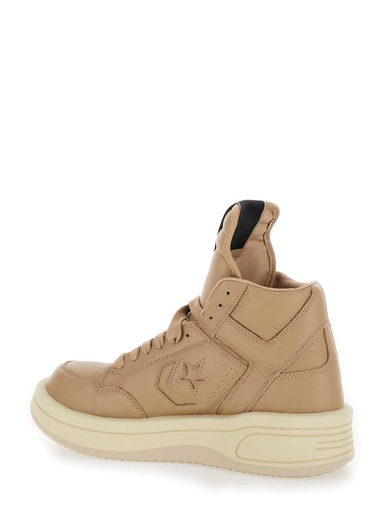 Rick Owens 'Converse - Turbowpn' Beige Sneakers High Top In Leather Man 2