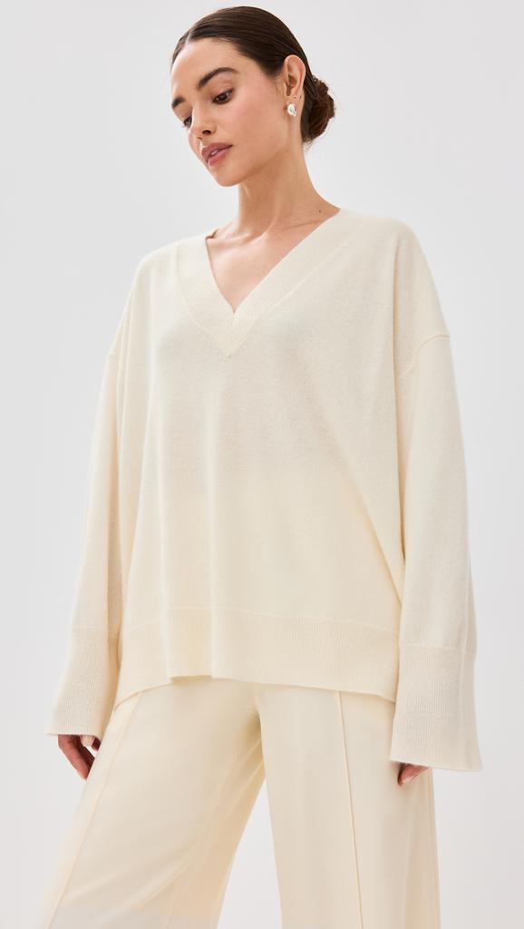 Sablyn Nylah Cashmere Slouchy V Neck Pullover
