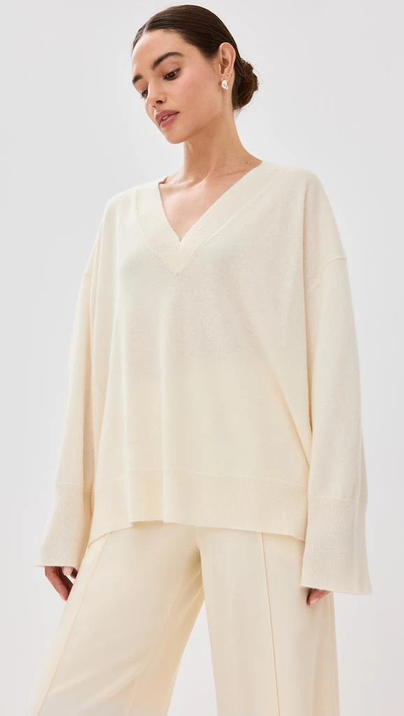 Sablyn Nylah Cashmere Slouchy V Neck Pullover 1