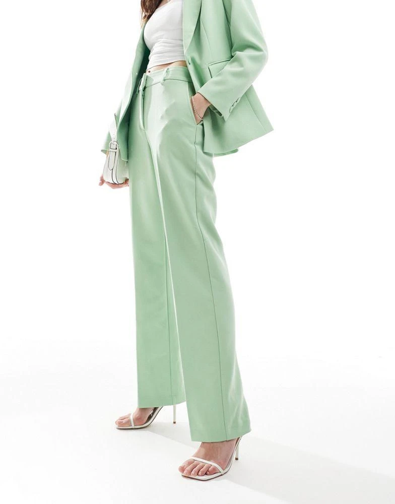Y.A.S. YAS tailored trouser co-ord in quiet green - LGREEN 2