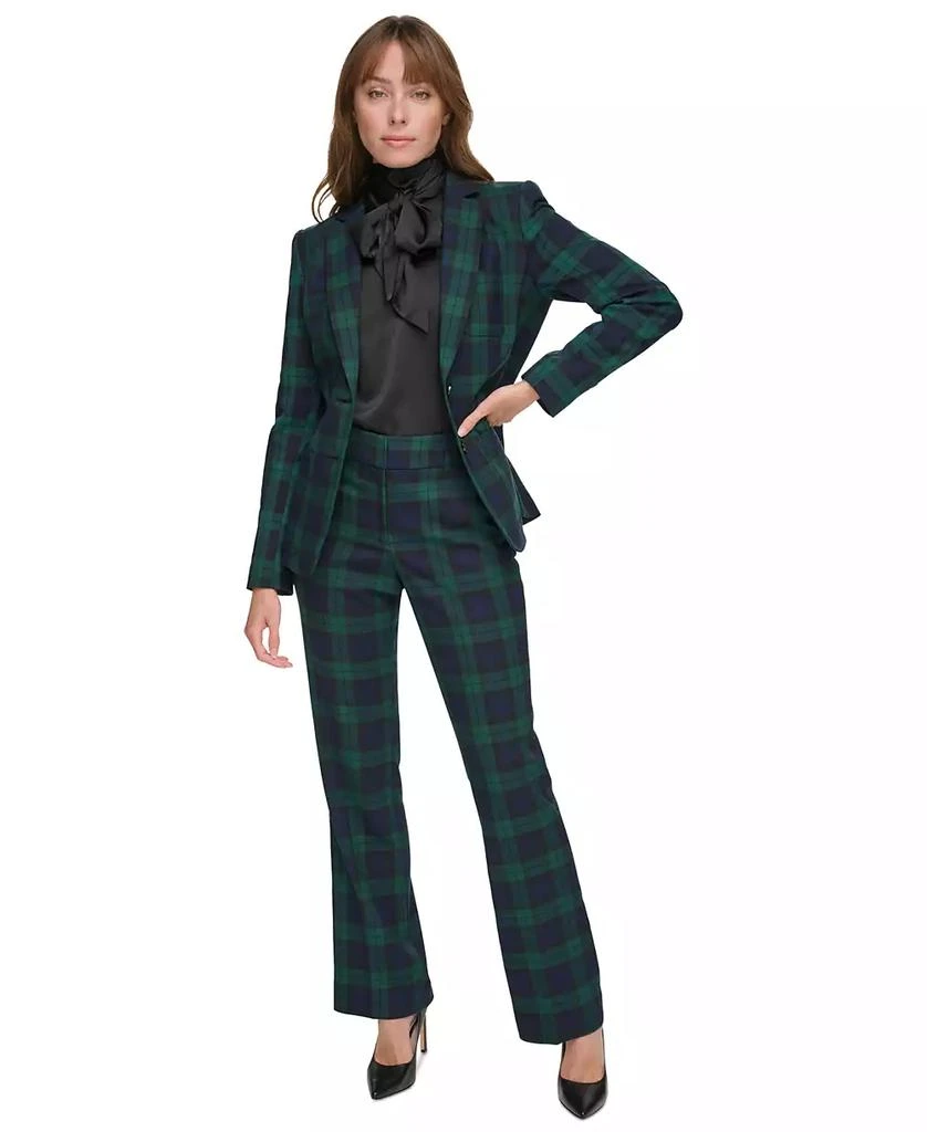 Tommy Hilfiger Women's Plaid Two-Button Blazer 5