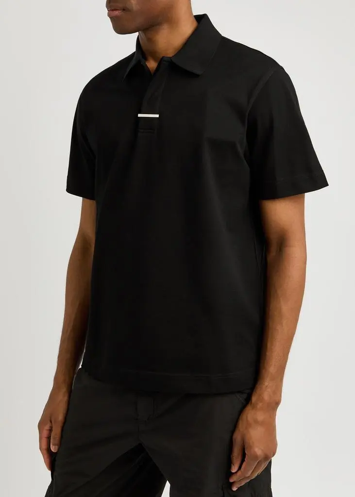 Givenchy Bar-embellished piqué cotton polo shirt  2