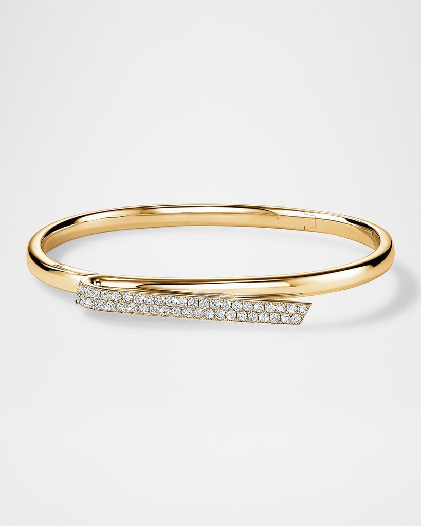 Hearts On Fire 18K Yellow Gold Inside Out Diamond Flip Bangle Bracelet