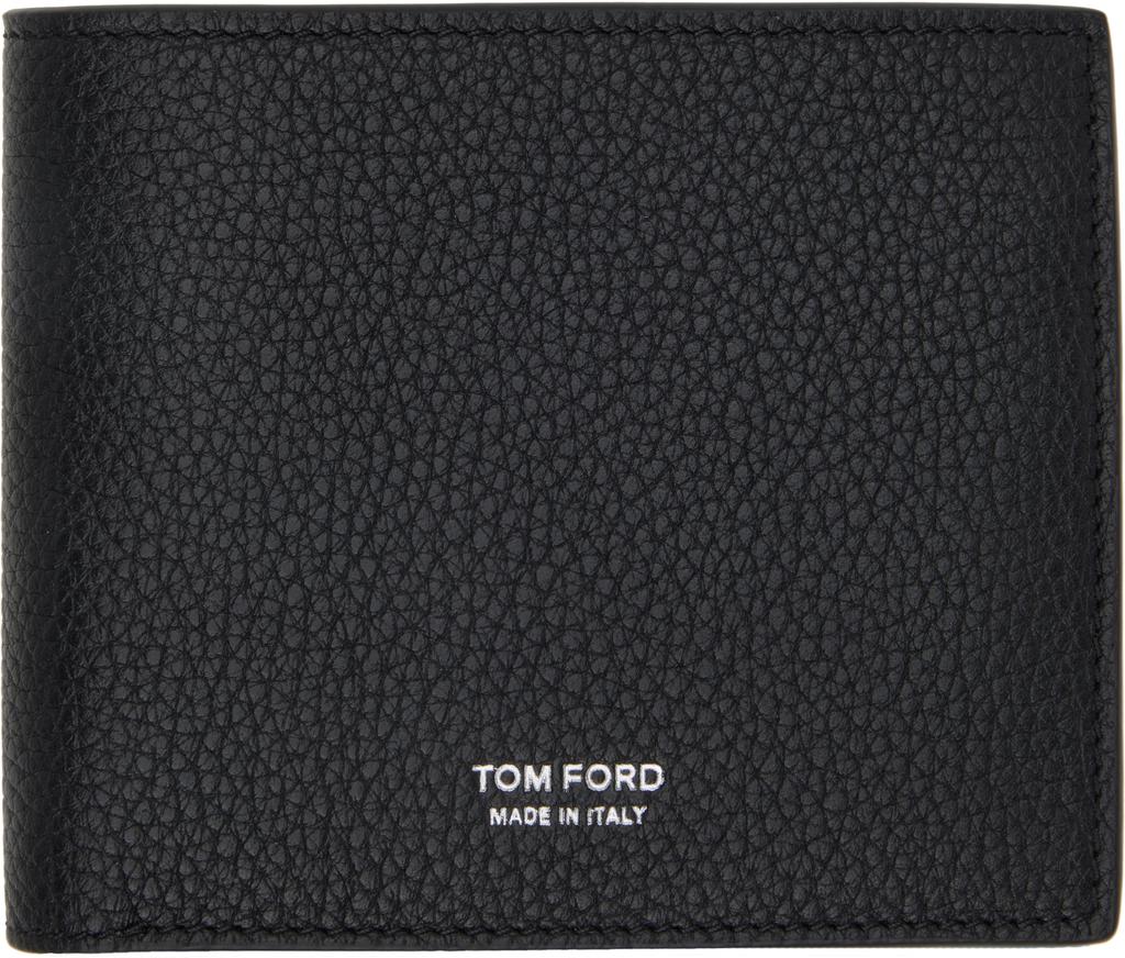 Tom Ford Black Grained Leather Money Clip Wallet - Wallets
