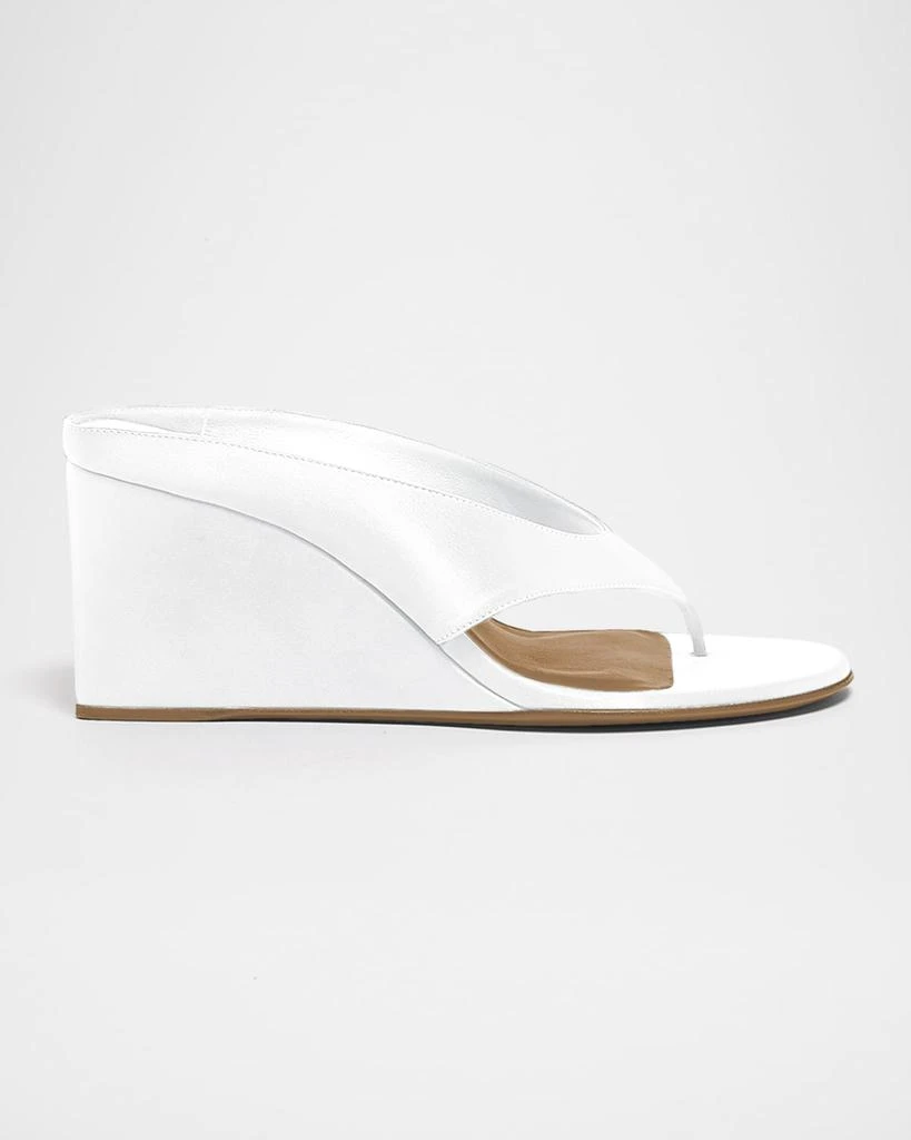 Alaia Satin Wedge Thong Mules 1