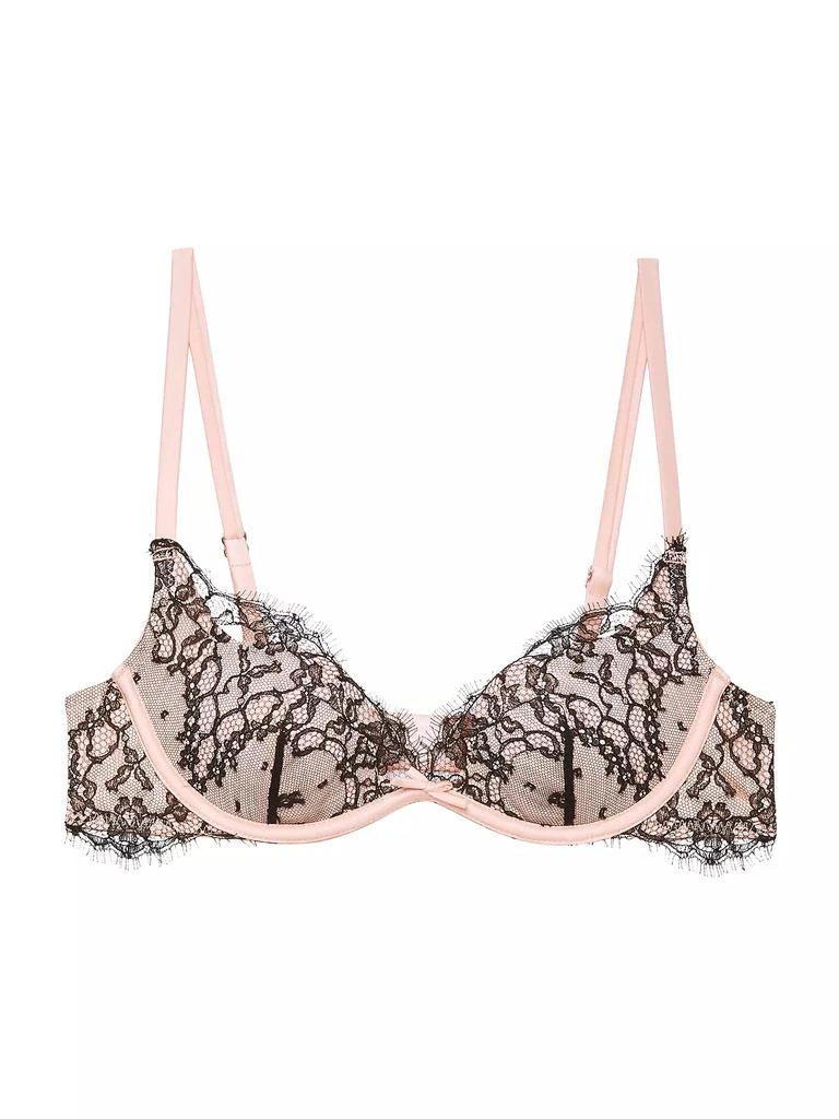 Fleur du Mal Iris Stretch-Silk Lace Demi Bra 1