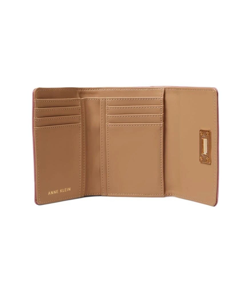 Anne Klein AK Small Flap Wallet With Enamel Filled Turn Lock 3