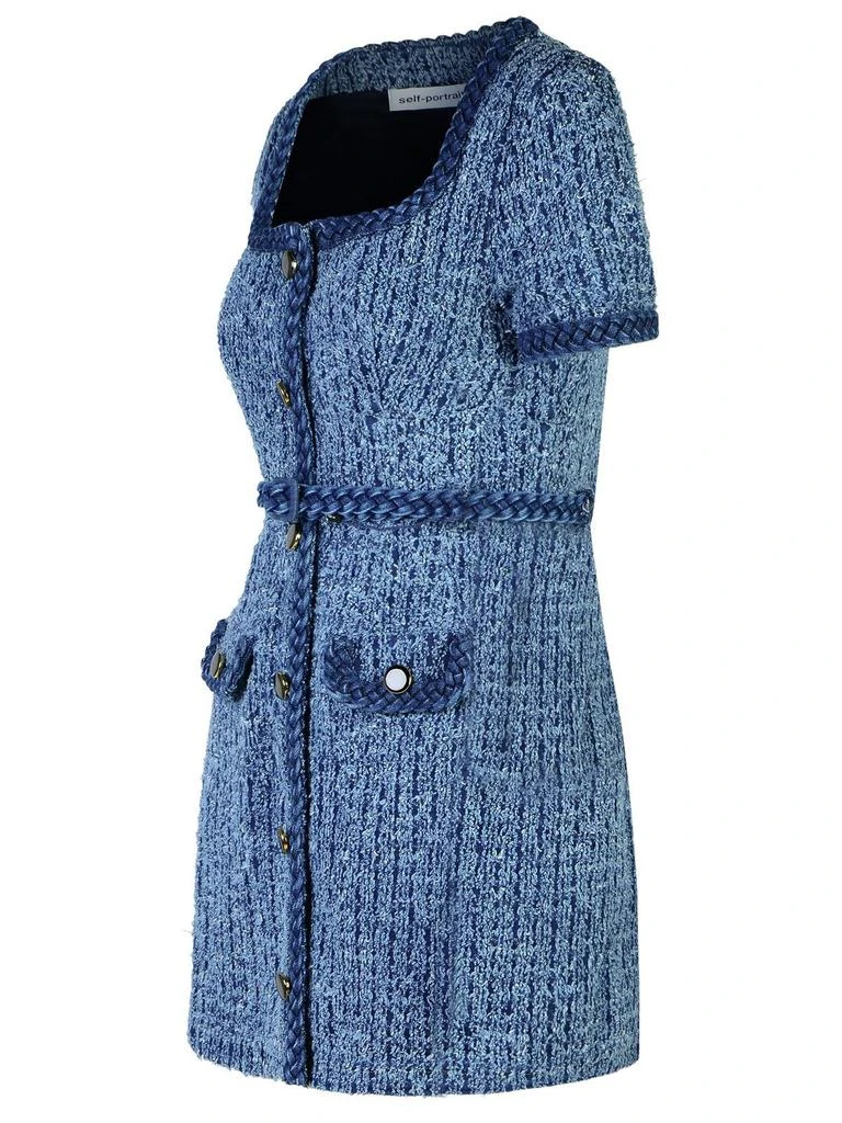 Self Portrait Self-Portrait Short-Sleeved Denim Mini Dress 3