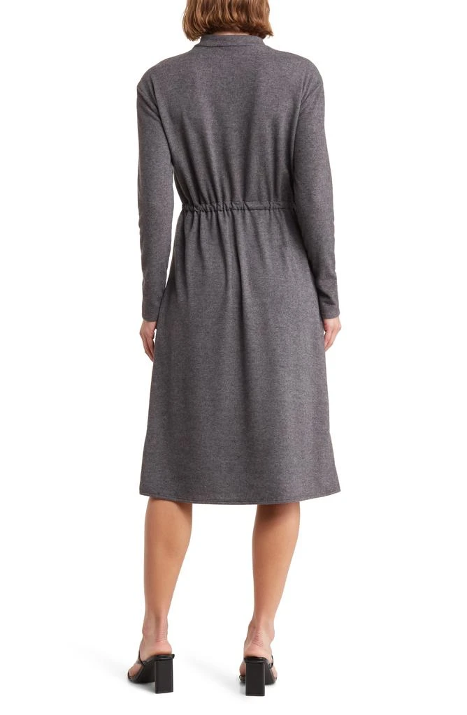 GO COUTURE Long Sleeve Drawstring Waist Dress 2