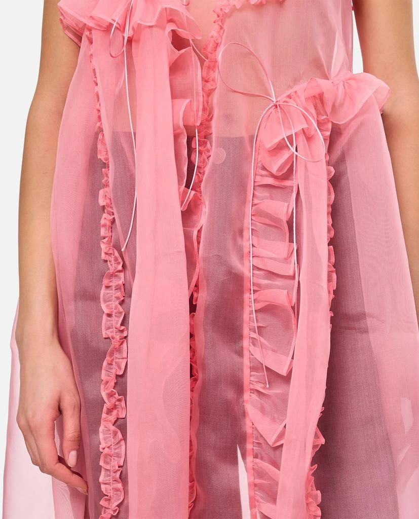 CECILIE BAHNSEN Opal Ruffle Silk Satin Dress 2