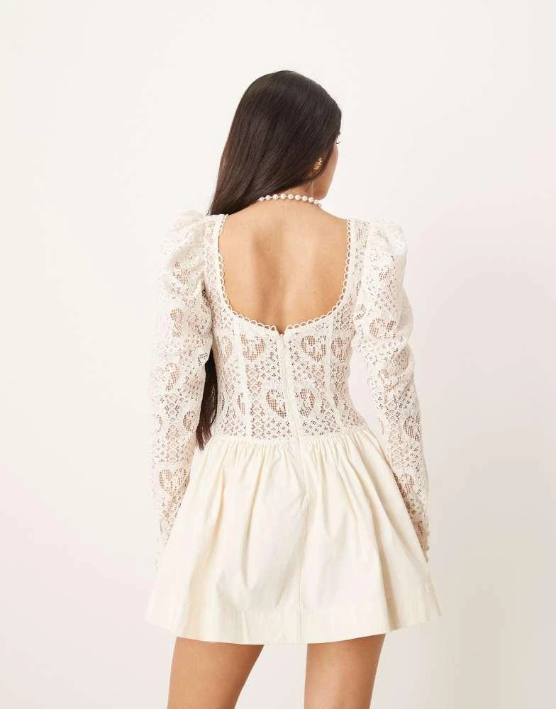 For Love & Lemons Doily lace mini dress in cream  On Sale Now with Up to  65% Off | Discover Exclusive Deals & Savings at BeyondStyle  Authentic For  Love &
