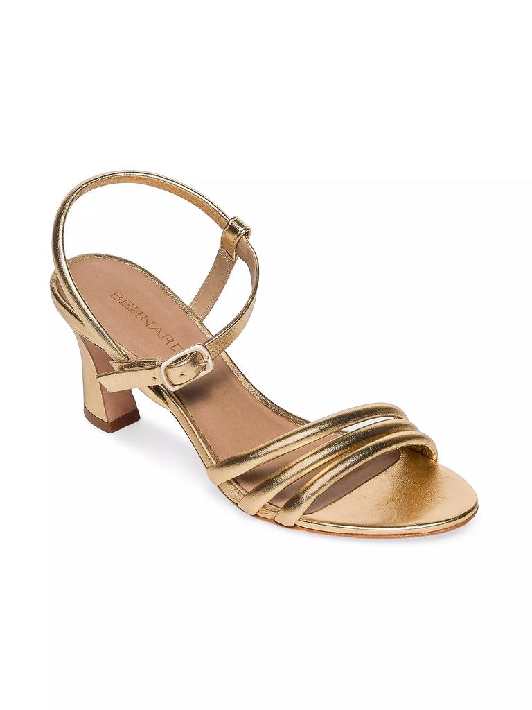 Bernardo Noor Metallic Leather Strappy Sandals