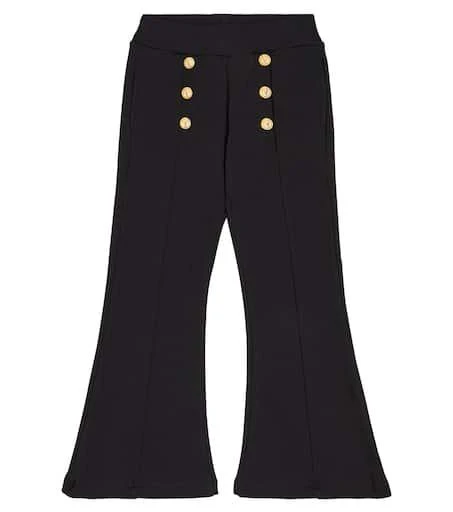 Balmain Mid-rise cotton flared pants 1