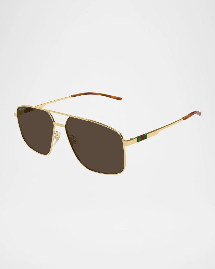 Gucci Men's GG1676SM Metal Aviator Sunglasses 1