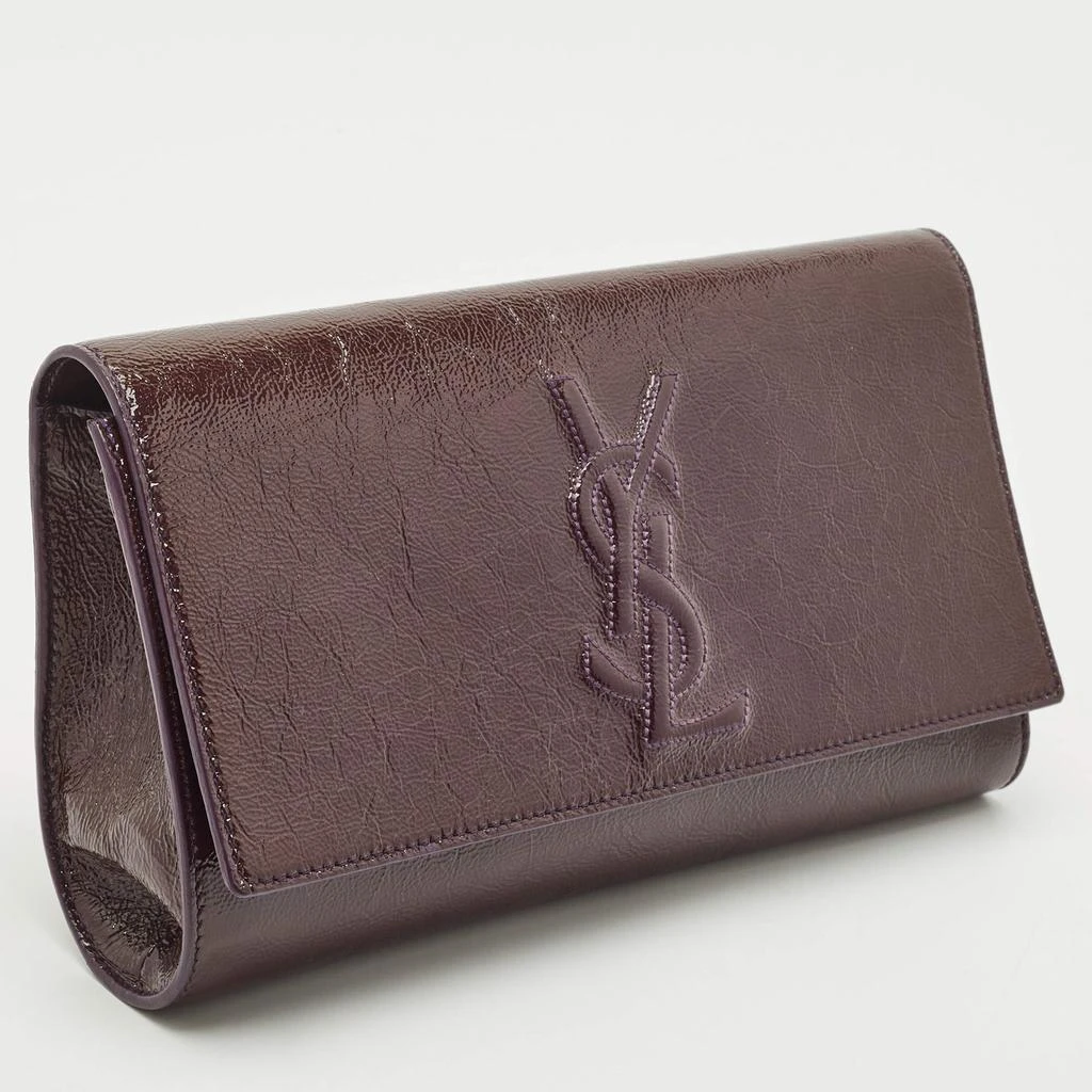 Yves Saint Laurent Yves Saint Laurent Purple Patent Leather Belle De Jour Clutch 3