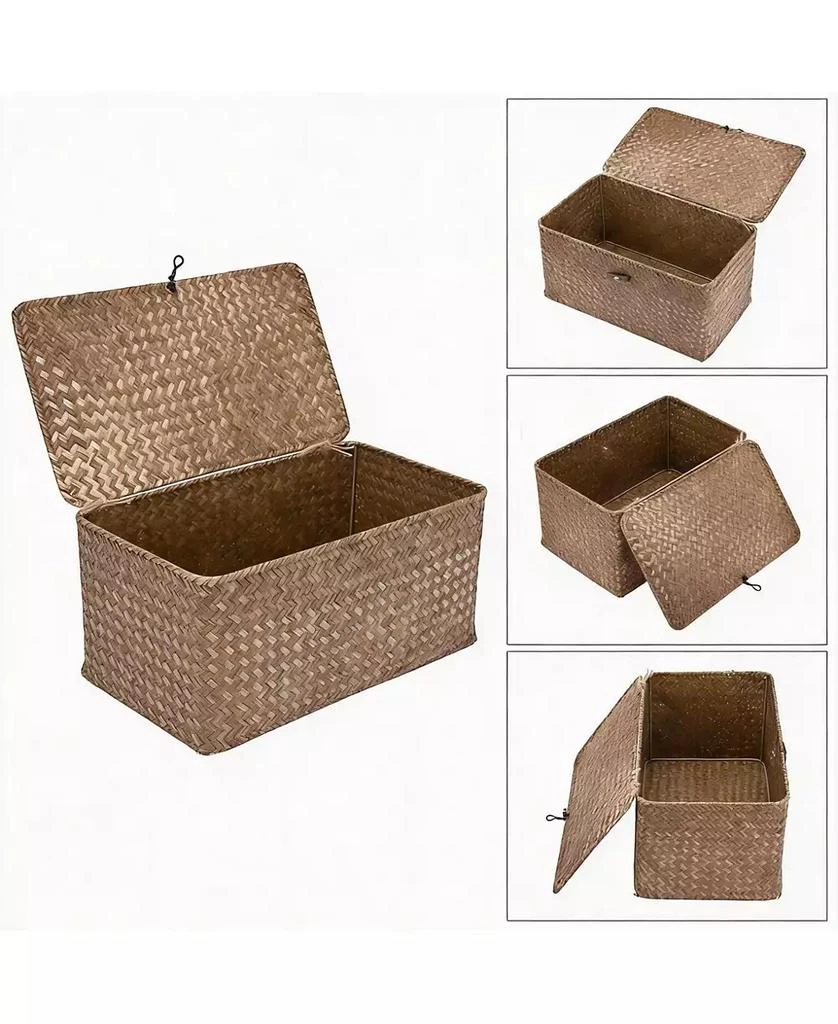 YIGII Handwoven Seagrass Baskets for Home Organization 3