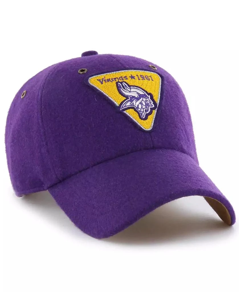 47 Brand Men's and Women's Purple Minnesota Vikings Field Goal Clean Up Adjustable Hat 3