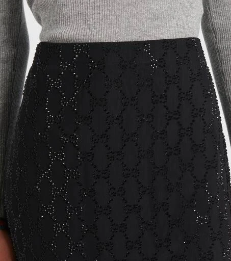 Gucci GG crystal-embellished tulle midi skirt 4