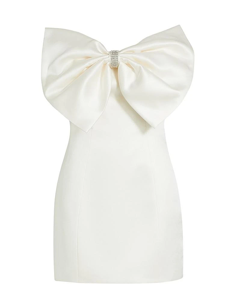 BRONX AND BANCO Evie Bow Satin Minidress 1