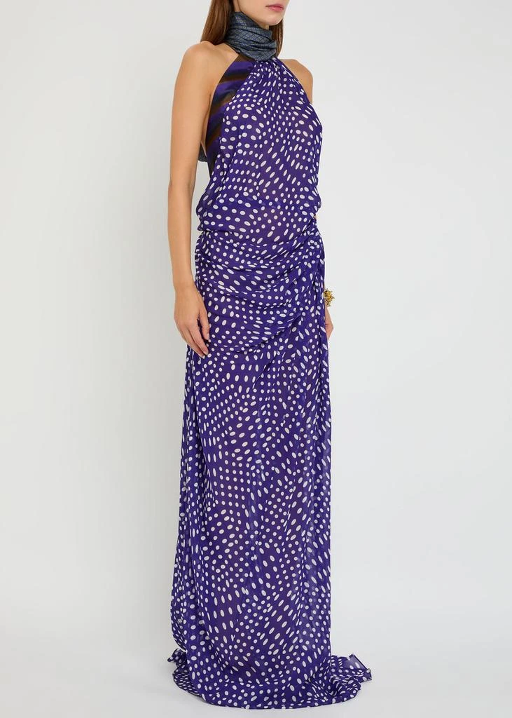 sachin and babi light blue dress Yours Women's Plus Size Black Silver Polka Dot Chiffon Maxi Dress Size 18-20