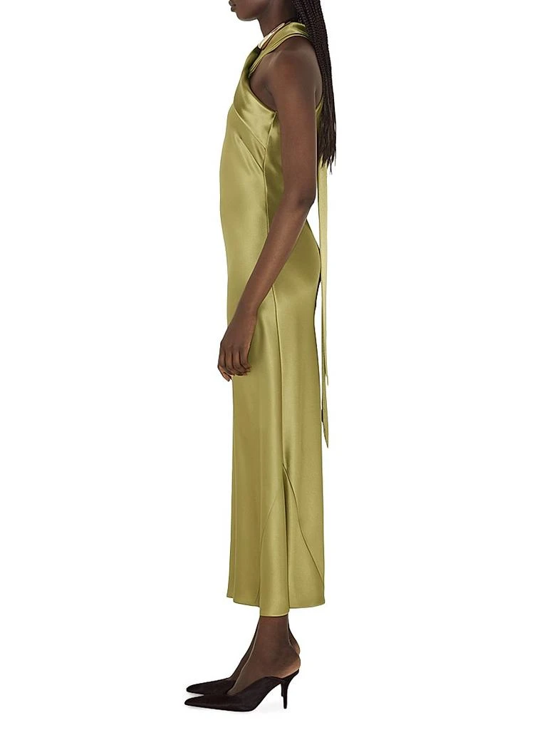 Galvan Pandora Satin Halterneck Midi-Dress 3