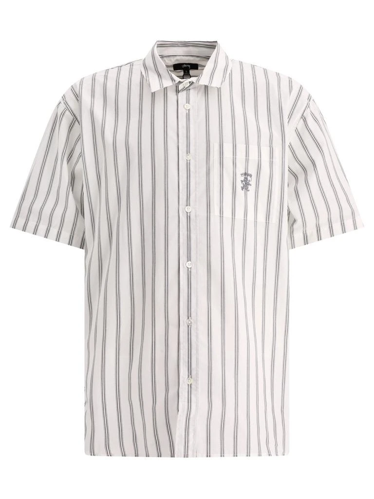 STUSSY Stüssy Logo-Embroidered Striped Shirt 1