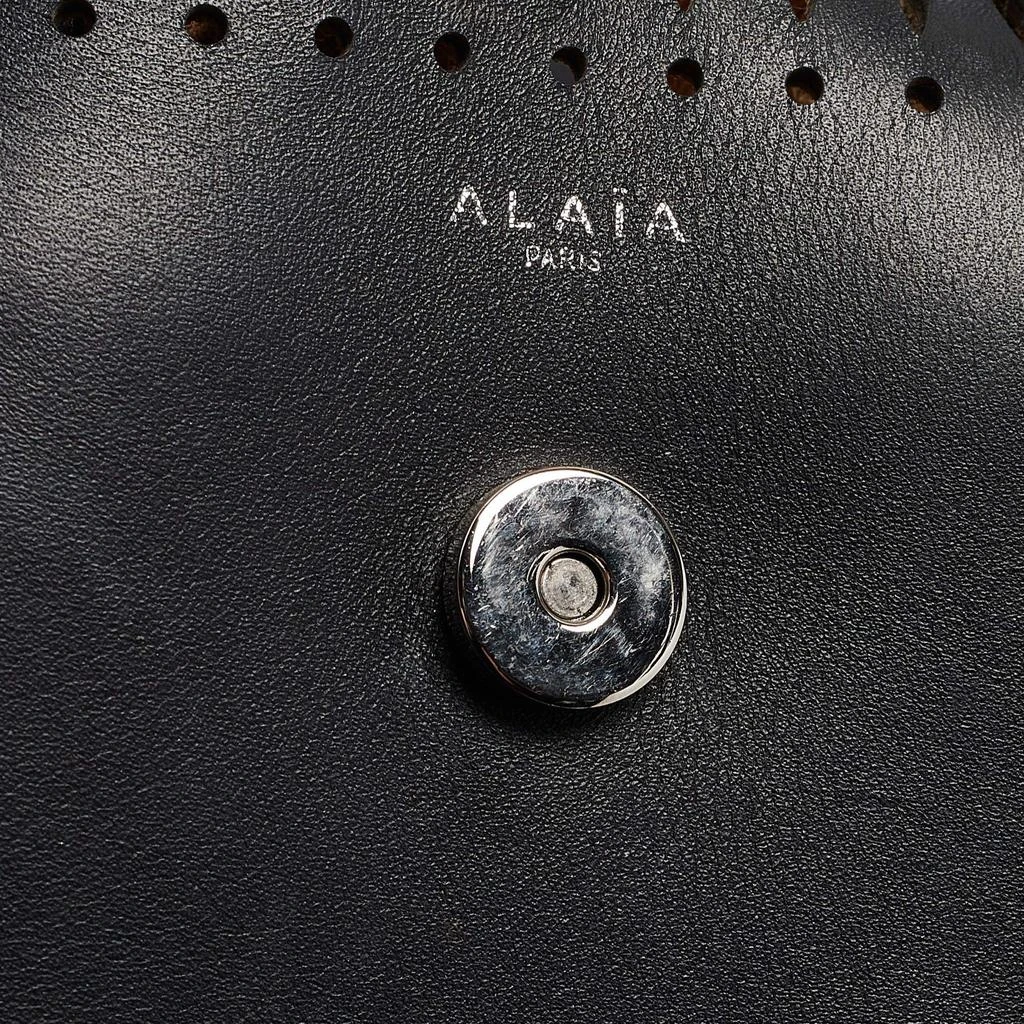Alaia Alaia Black Laser Cut Leather Angele 20 Petal Tote 8