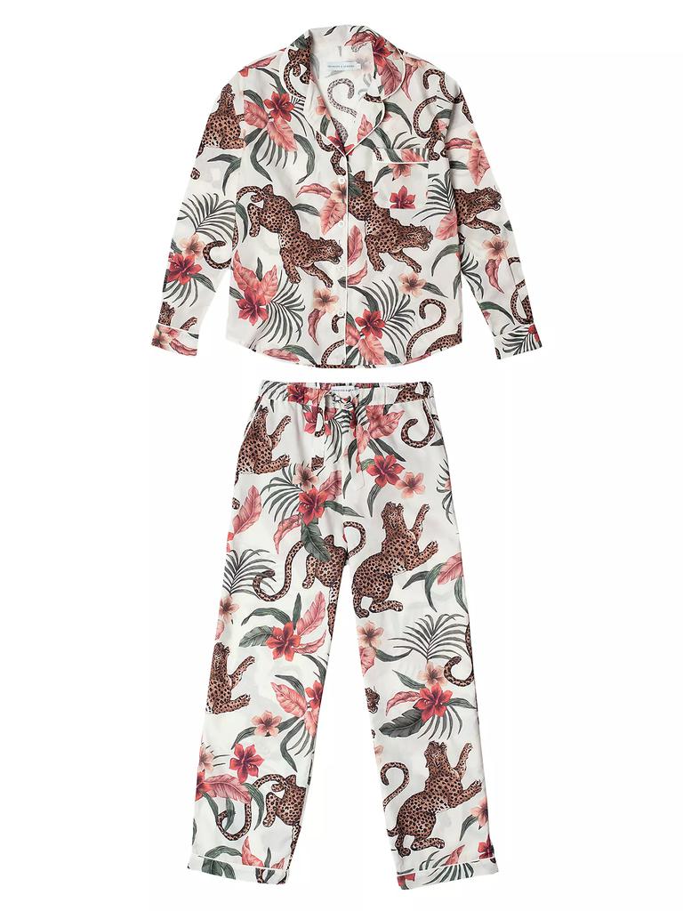 Desmond & Dempsey Cotton Jungle 2-Piece Pajama Set