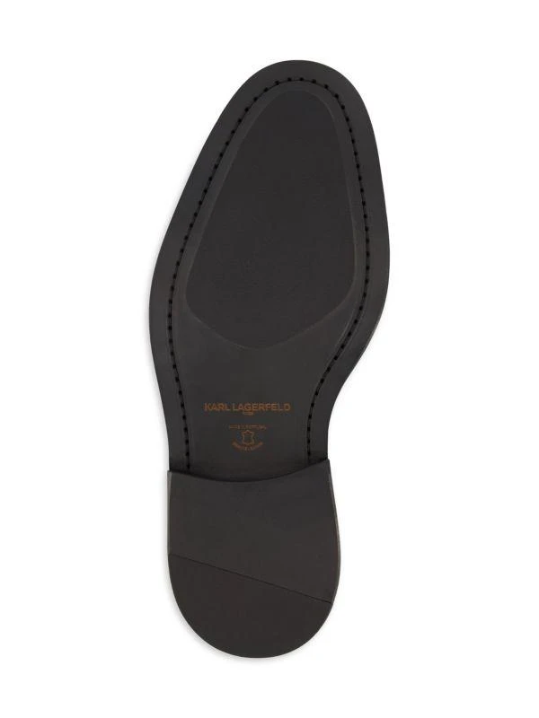Karl Lagerfeld Paris White Label Leather Double Monk Strap Shoes 3